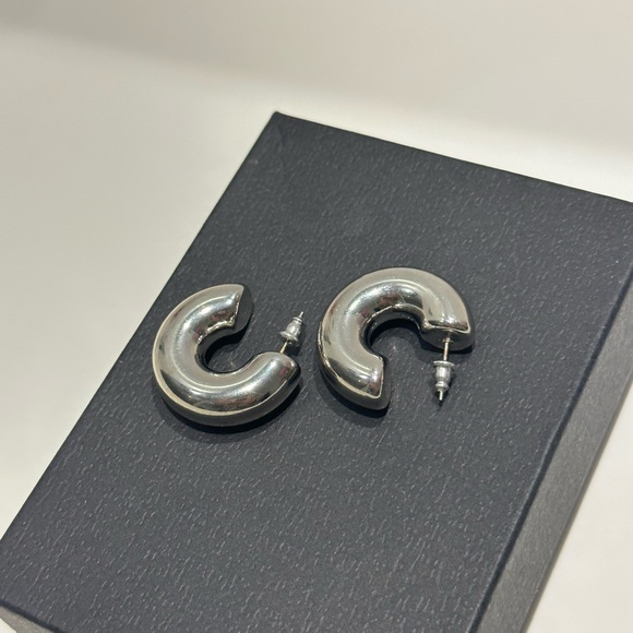 Stainless Silver Hoops - Picture 4 of 8